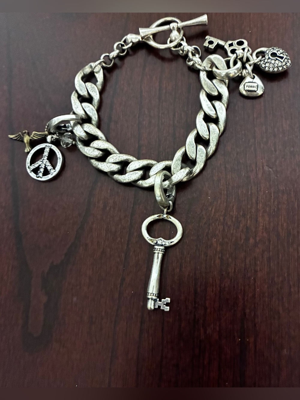 Fossil Bracelet with 6 Charms